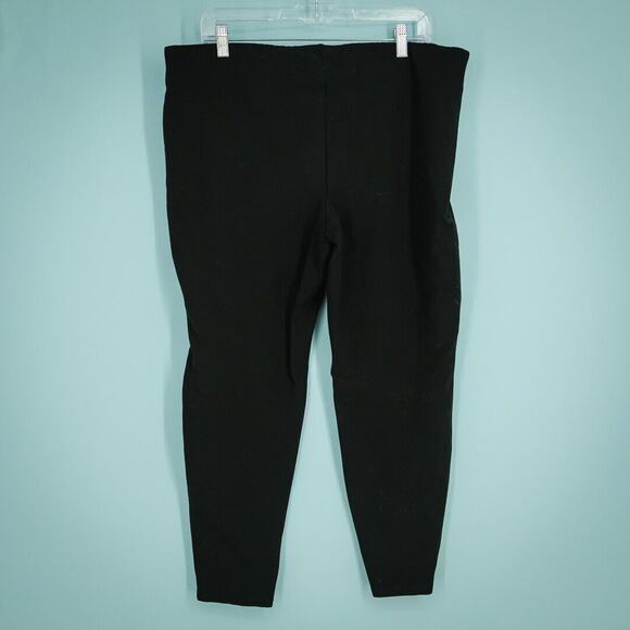 Chico's 3 Size XL Black So Slimming Harper Pull On Stretch Waist Knit Leggings - Picture 2 of 7